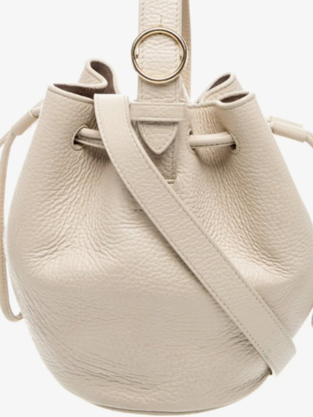 Cuyana Mini Drawstring Bucket Bag Crema